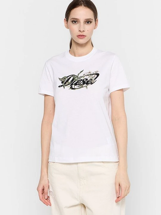 Zdjęcie produktu T-shirt z nadrukiem Diesel biały