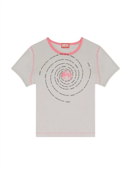 Zdjęcie produktu T-shirt z nadrukiem Diesel szary