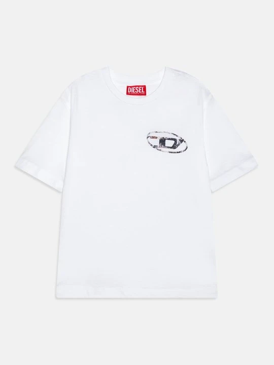Zdjęcie produktu T-shirt z nadrukiem Diesel biały