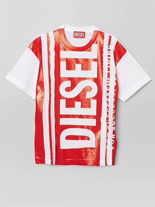 Zdjęcie produktu T-shirt z nadrukiem Diesel biały
