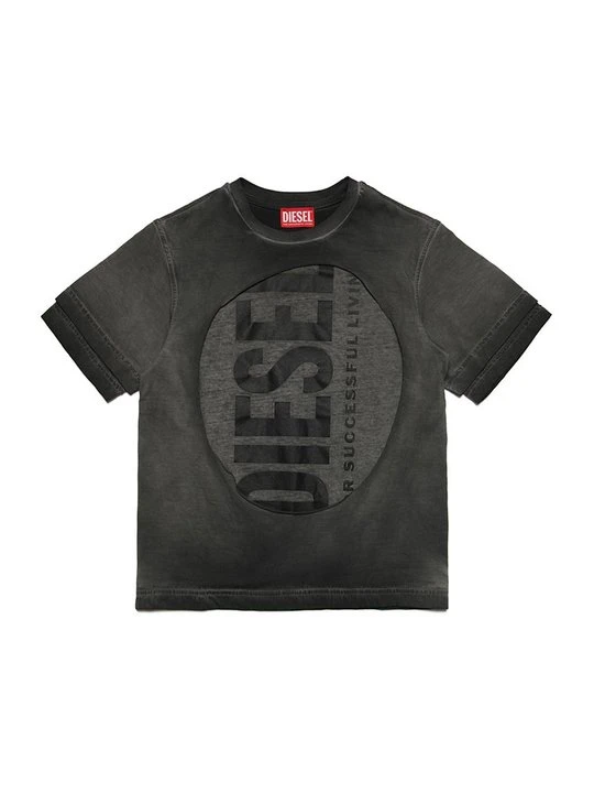 Zdjęcie produktu T-shirt z nadrukiem Diesel antracytowy