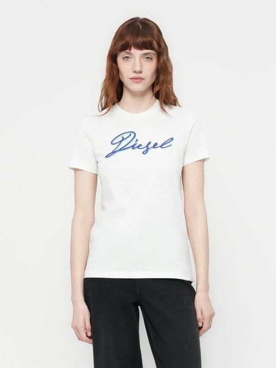 Zdjęcie produktu T-shirt z nadrukiem Diesel biały