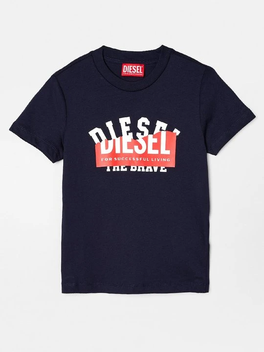Zdjęcie produktu T-shirt z nadrukiem Diesel granatowy