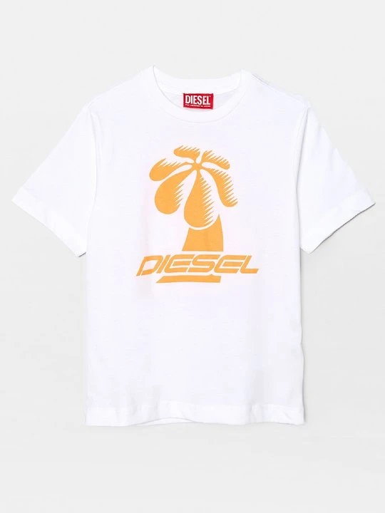 Zdjęcie produktu T-shirt z nadrukiem Diesel biały