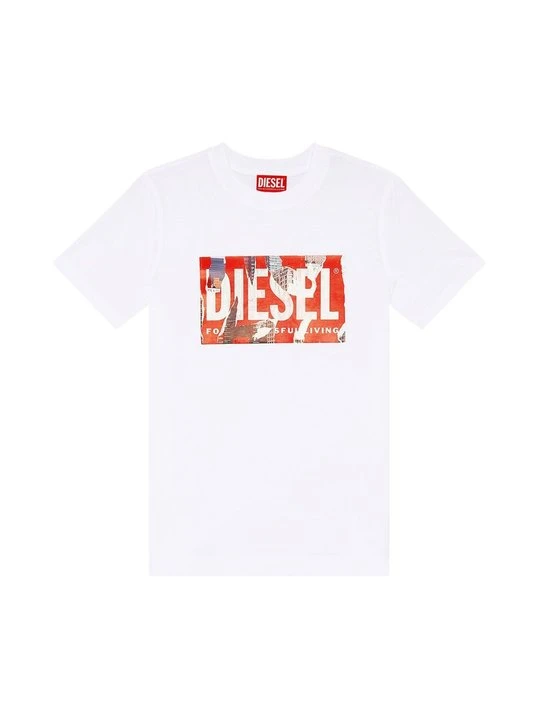 Zdjęcie produktu T-shirt z nadrukiem Diesel biały