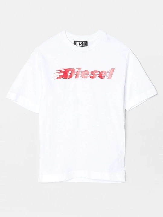 Zdjęcie produktu T-shirt z nadrukiem Diesel biały