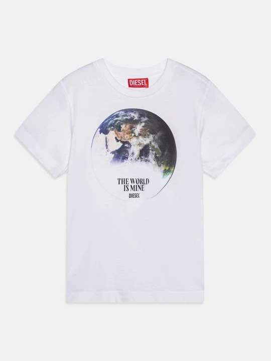 Zdjęcie produktu T-shirt z nadrukiem Diesel biały