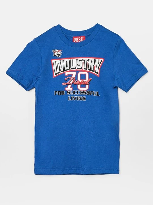 Zdjęcie produktu T-shirt z nadrukiem Diesel niebieski