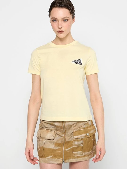 Zdjęcie produktu T-shirt z nadrukiem Diesel żółty
