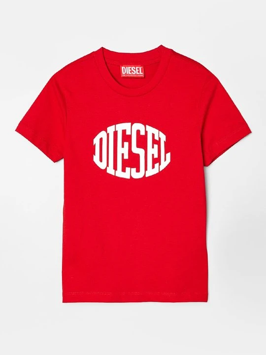 Zdjęcie produktu T-shirt z nadrukiem Diesel czerwony