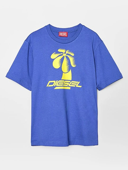 Zdjęcie produktu T-shirt z nadrukiem Diesel niebieski
