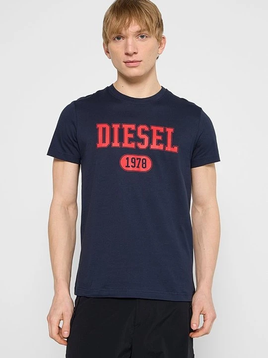 Zdjęcie produktu T-shirt z nadrukiem Diesel granatowy