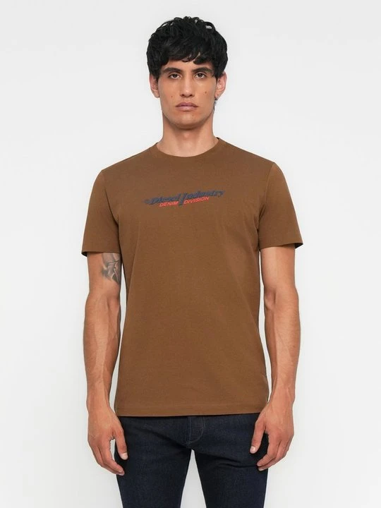 Zdjęcie produktu T-shirt z nadrukiem Diesel brązowy