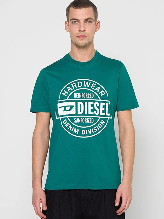Zdjęcie produktu T-shirt z nadrukiem Diesel zielony