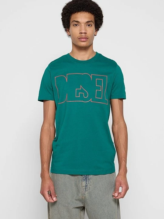 Zdjęcie produktu T-shirt z nadrukiem Diesel zielony