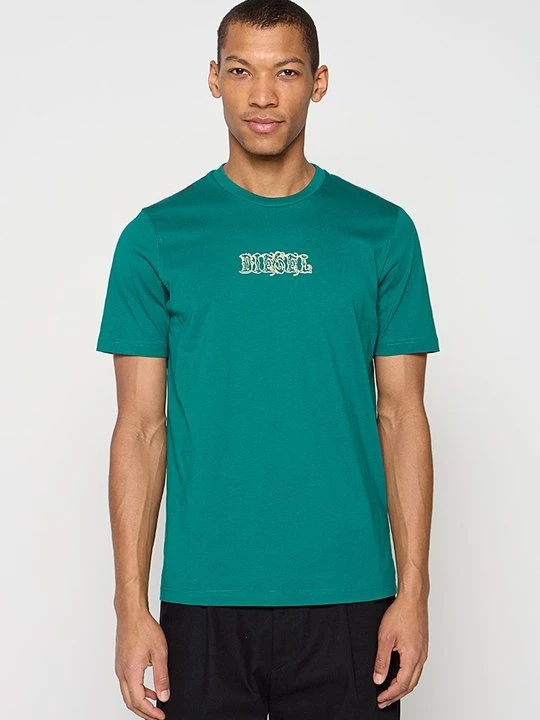 Zdjęcie produktu T-shirt z nadrukiem Diesel zielony