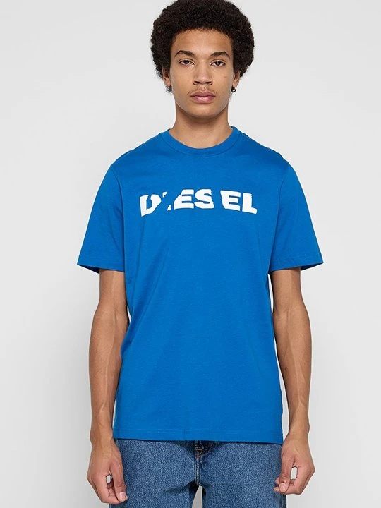 Zdjęcie produktu T-shirt z nadrukiem Diesel niebieski