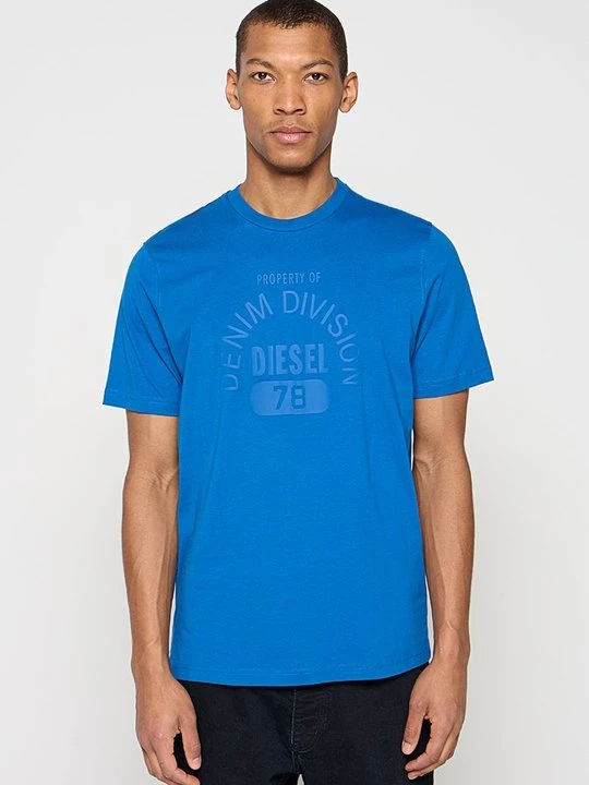 Zdjęcie produktu T-shirt z nadrukiem Diesel niebieski