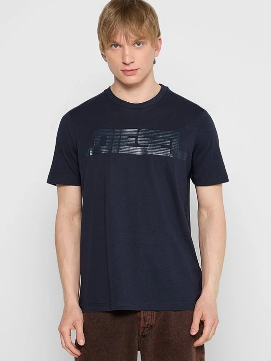 Zdjęcie produktu T-shirt z nadrukiem Diesel granatowy