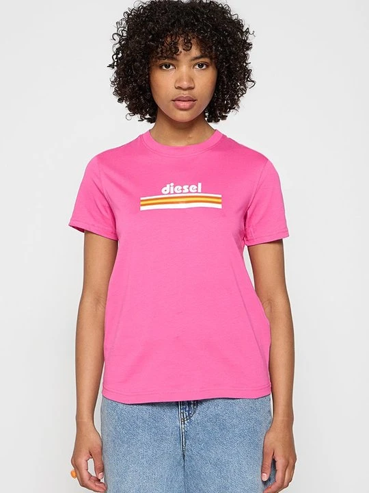 Zdjęcie produktu T-shirt z nadrukiem Diesel różowy