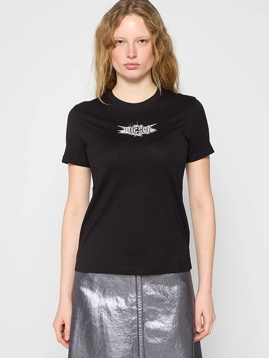 Zdjęcie produktu T-shirt z nadrukiem Diesel antracytowy