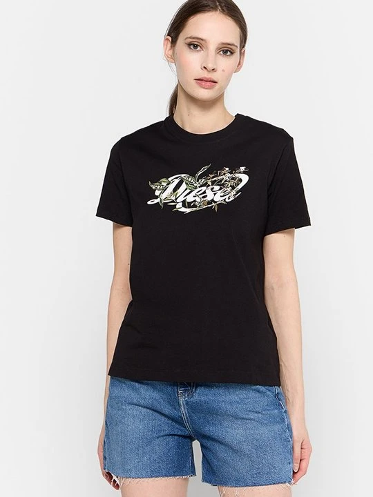 Zdjęcie produktu T-shirt z nadrukiem Diesel czarny