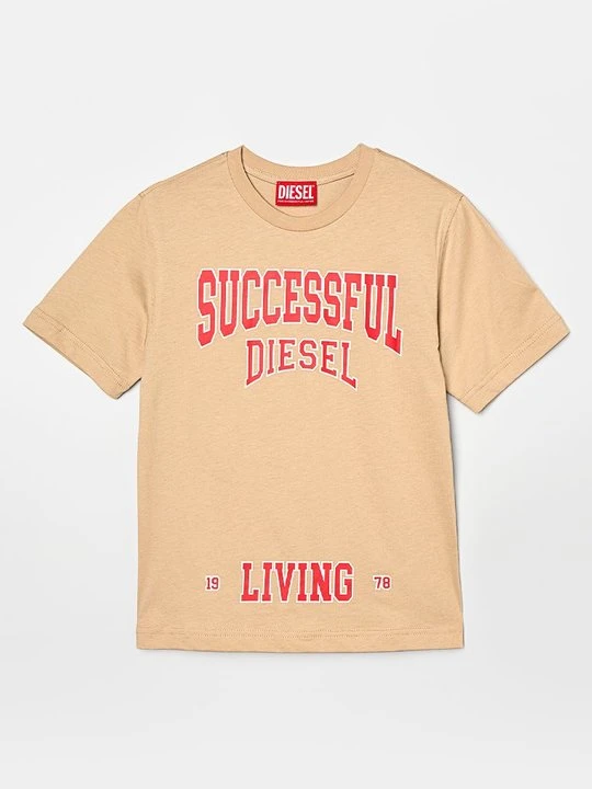 Zdjęcie produktu T-shirt z nadrukiem Diesel beżowy