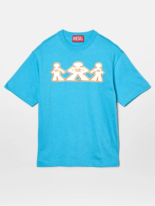 Zdjęcie produktu T-shirt z nadrukiem Diesel niebieski