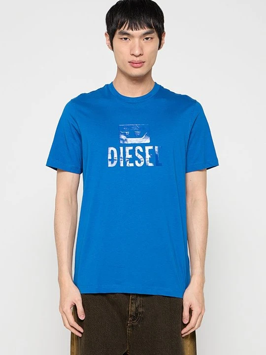 Zdjęcie produktu T-shirt z nadrukiem Diesel niebieski