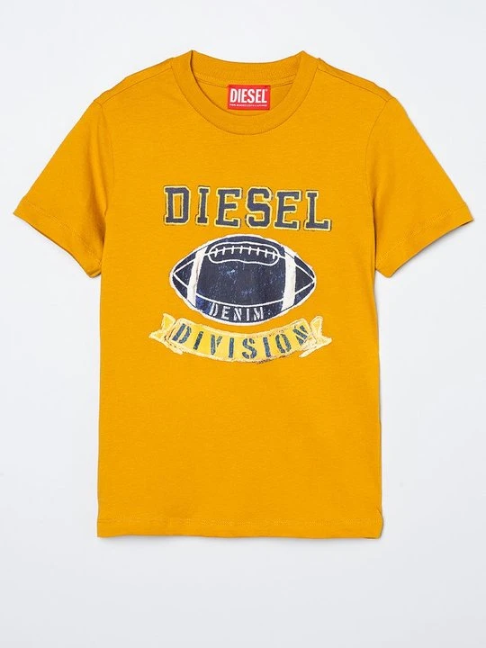 Zdjęcie produktu T-shirt z nadrukiem Diesel pomarańczowy