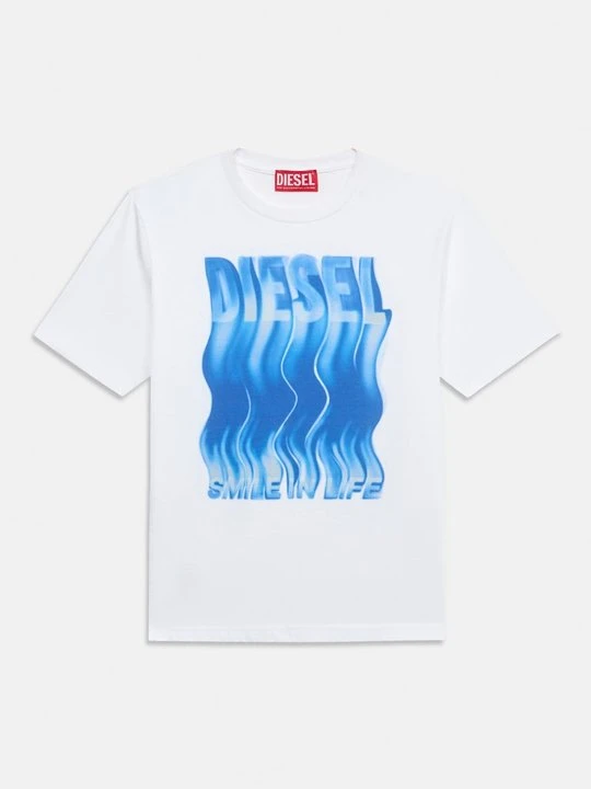 Zdjęcie produktu T-shirt z nadrukiem Diesel biały