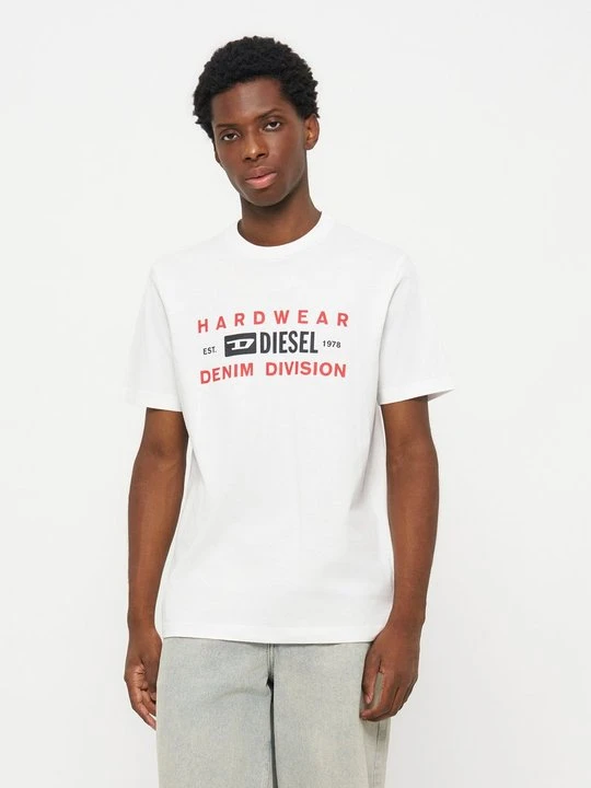 Zdjęcie produktu T-shirt z nadrukiem Diesel biały