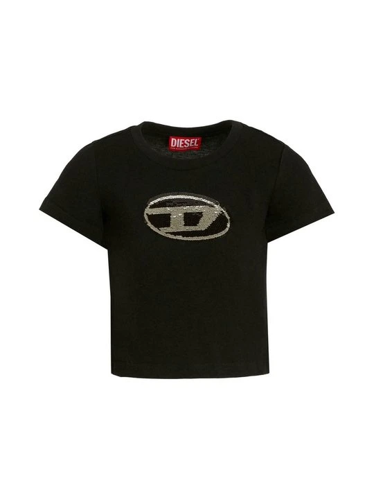 Zdjęcie produktu T-shirt z nadrukiem Diesel czarny