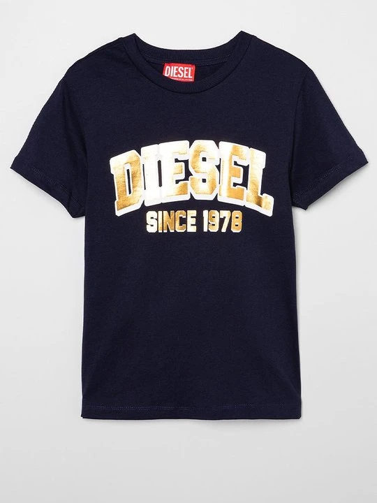 Zdjęcie produktu T-shirt z nadrukiem Diesel granatowy