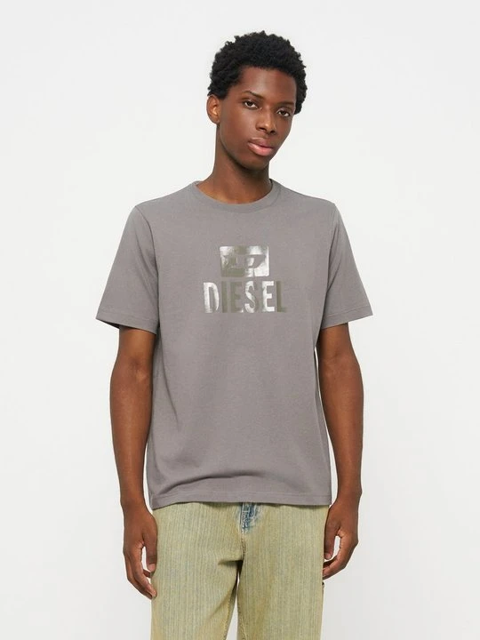 Zdjęcie produktu T-shirt z nadrukiem Diesel szary
