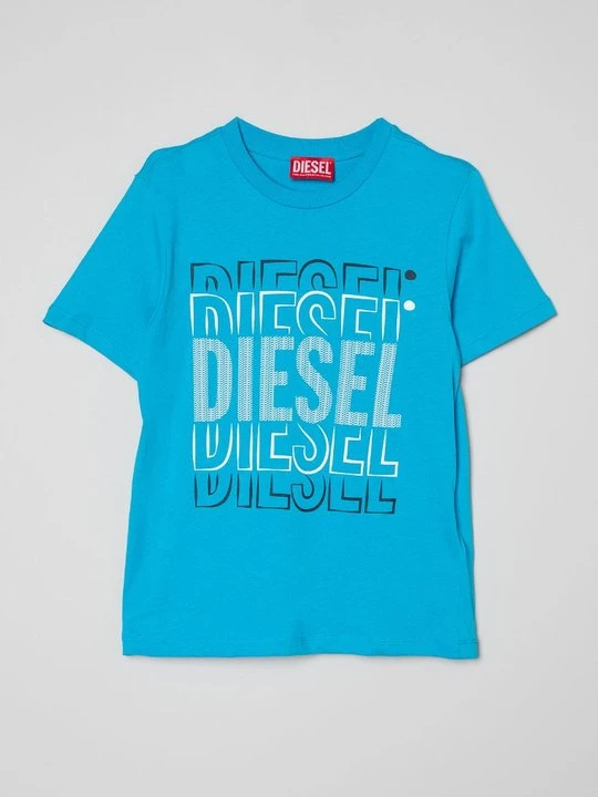 Zdjęcie produktu T-shirt z nadrukiem Diesel turkusowy