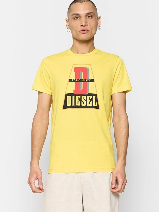 Zdjęcie produktu T-shirt z nadrukiem Diesel żółty