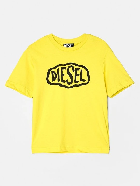 Zdjęcie produktu T-shirt z nadrukiem Diesel żółty