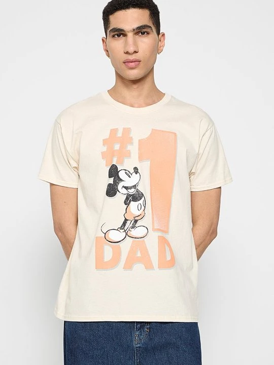 Zdjęcie produktu T-shirt z nadrukiem Disney beżowy
