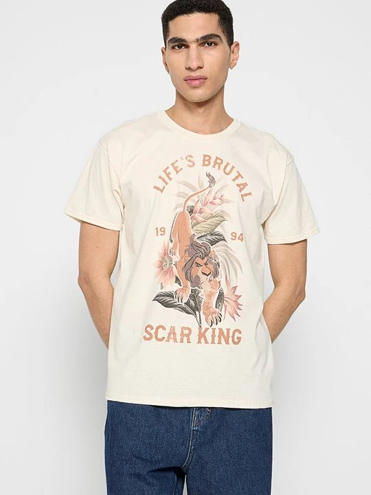 Zdjęcie produktu T-shirt z nadrukiem Disney beżowy