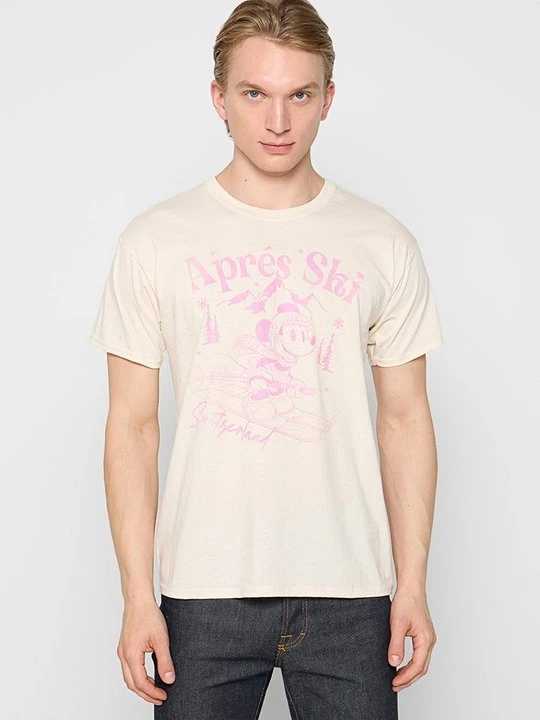 Zdjęcie produktu T-shirt z nadrukiem Disney beżowy