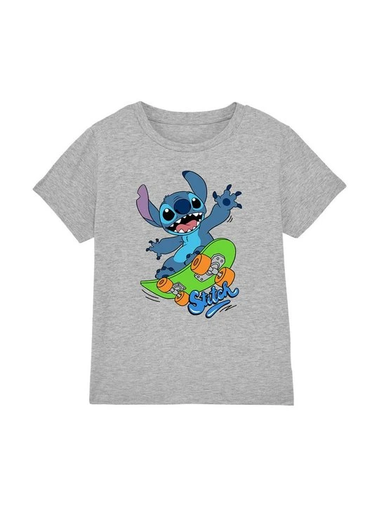 Zdjęcie produktu T-shirt z nadrukiem Disney szary melanż