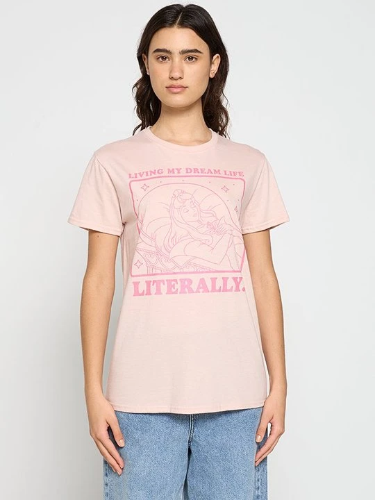 Zdjęcie produktu T-shirt z nadrukiem Disney jasnoróżowy