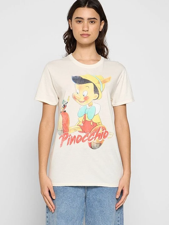 Zdjęcie produktu T-shirt z nadrukiem Disney beżowy