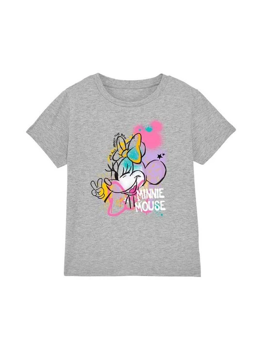 Zdjęcie produktu T-shirt z nadrukiem Disney szary melanż
