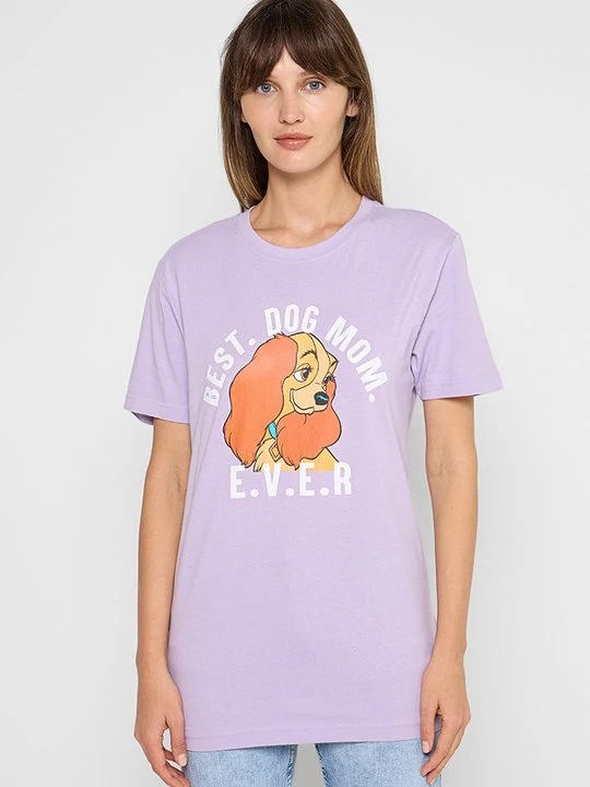 Zdjęcie produktu T-shirt z nadrukiem Disney liliowy