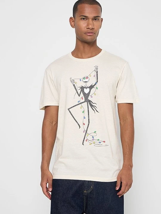 Zdjęcie produktu T-shirt z nadrukiem Disney beżowy