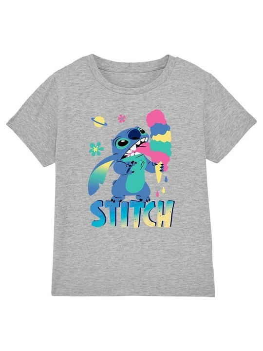 Zdjęcie produktu T-shirt z nadrukiem Disney szary melanż