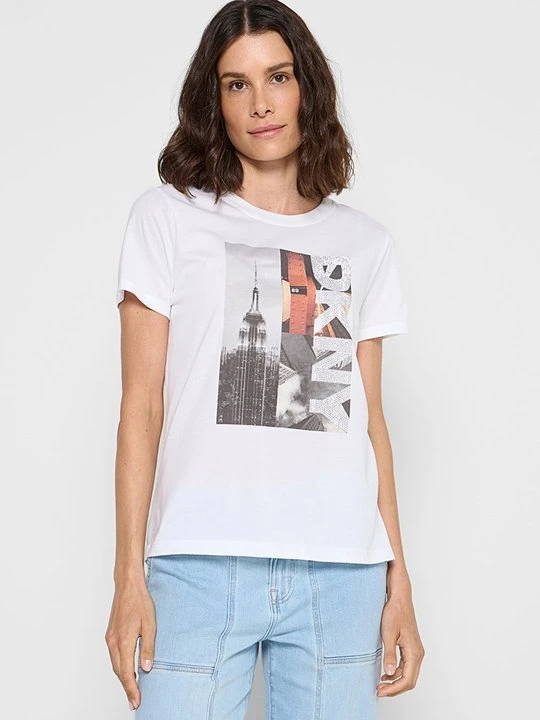 Zdjęcie produktu T-shirt z nadrukiem DKNY biały