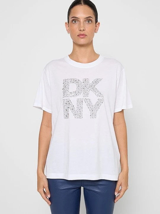 Zdjęcie produktu T-shirt z nadrukiem DKNY biały